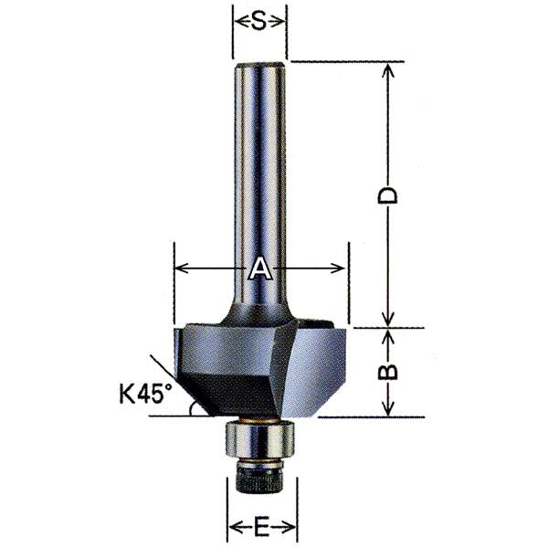 ルータービット・コーナービット 平貴丁面 2分