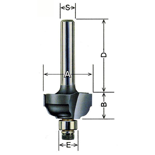 ルータービット・コーナービット 新両段サジ面 2分