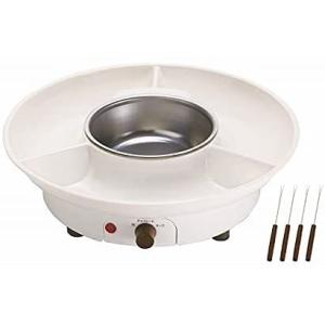 LITHON (ライソン) マルチフォンデュ KDFD-002W フォンデュ フォンデュ鍋 着脱式 お手入れ簡単 水洗い可 トレイ付き 高温設計 フォンデュフォーク付き