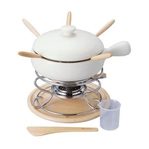 SHINKO 新光金属 チーズフォンデュセット T−210 陶器鍋付