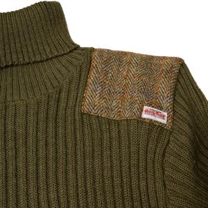 ハリスツイード タートルネック セーター NA...の詳細画像1