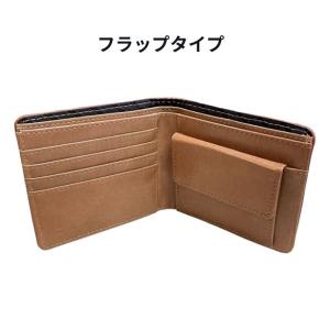 財布 二つ折り財布 メンズ レザー調 シンプル...の詳細画像3