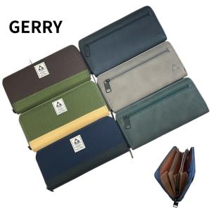 財布　メンズ　レディース　ラウンドファスナー　長財布　ファスナー　レザー調　アウトドア　カジュアル　GERRY　ジェリー　