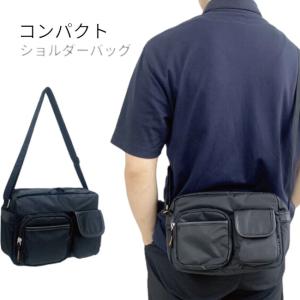 ショルダーバッグ　小型　小さい　バッグ　鞄　シンプル　ブラック　マチあり　メンズ　無地　爆買