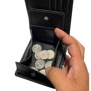 財布 メンズ 革 レザー 二つ折り財布 折り財...の詳細画像1