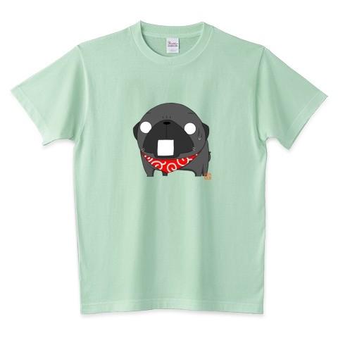 色・サイズ豊富  ビックリ黒パグ 5.6オンスTシャツ（ぱぐ グッズ）
