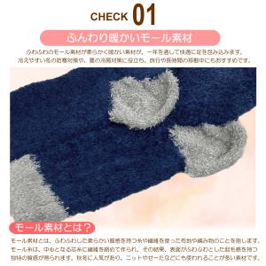 着圧ソックス 夜用 ふわもこ つま先なし オー...の詳細画像5