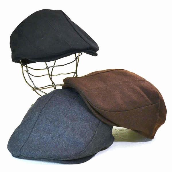 秋冬新作・メルトンハンチング/秋冬に合う生地感で暖かみのあるハンチングです/メンズハンチング・帽子/...