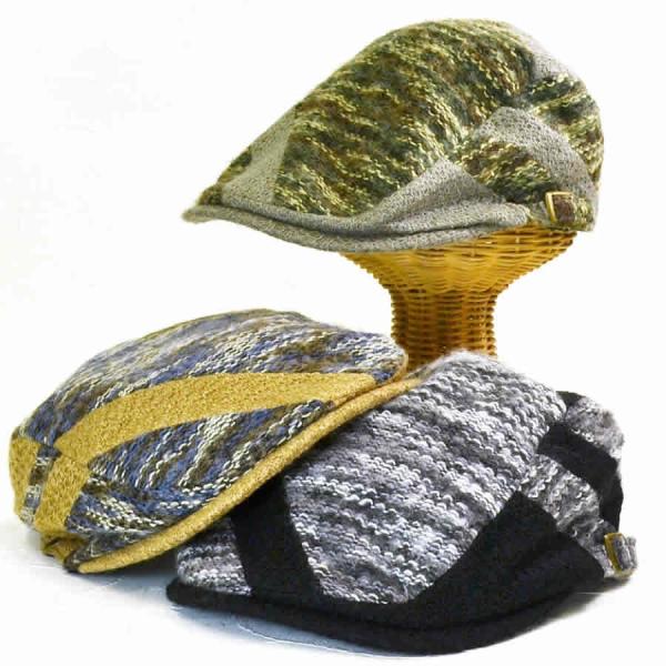 秋冬新作・MIXニットジャガードハンチング/秋冬に合う生地感で暖かみのあるハンチングです/メンズハン...