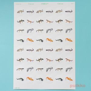 丸シール30mm　レオパードゲッコー