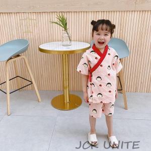甚平 上下セット 子供 浴衣 夏 男の子 女の...の詳細画像1