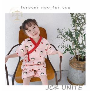 甚平 上下セット 子供 浴衣 夏 男の子 女の...の詳細画像2