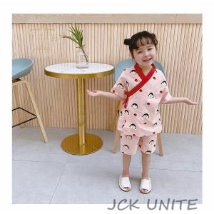 甚平 上下セット 子供 浴衣 夏 男の子 女の...の詳細画像3