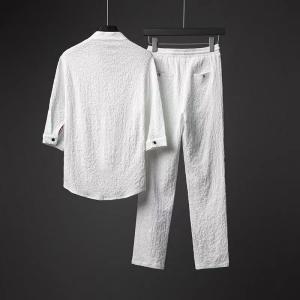 セットアップ メンズ 涼しい ロングパンツ チ...の詳細画像4