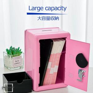 貯金箱 金庫型 鍵付き ダイヤルロック インテ...の詳細画像3