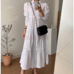 白 ワンピース カジュアルの商品一覧 通販 Yahoo ショッピング