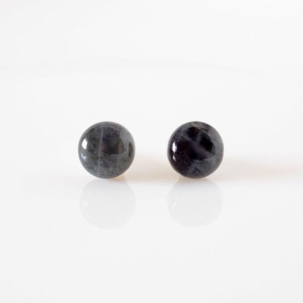 貼るピアス 天然石 シンプル ラブラドライト イヤリング 痛くない 40代