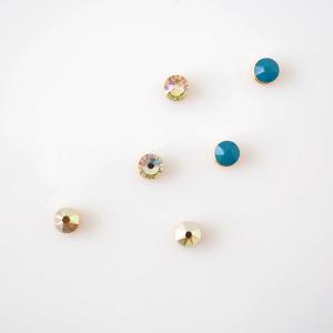 貼るピアス スワロフスキー 一粒 イヤリング ...の詳細画像1