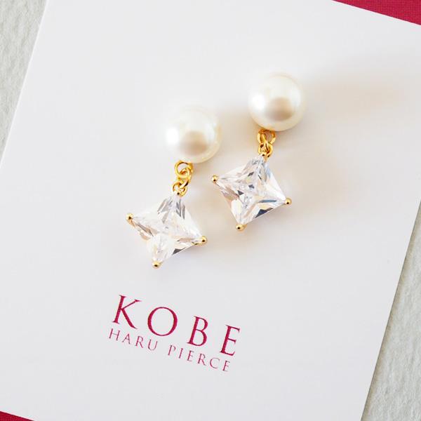 イヤリング 痛くない ジルコニア キラキラ 50代 パール 結婚式 貼るピアス