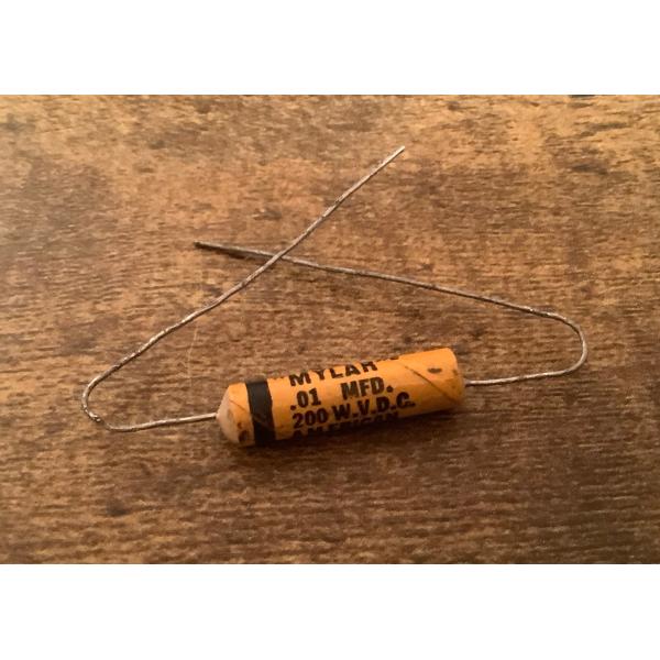 ビンテージ American Radionic .01 200v Wax コンデンサ 新品 (ハム/...
