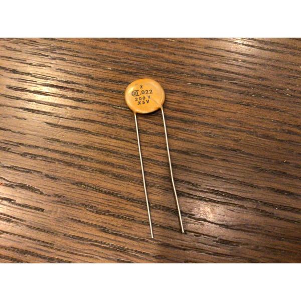 ビンテージ Dilectron サークルD セラミック .022 200v コンデンサ 新品 超レア...