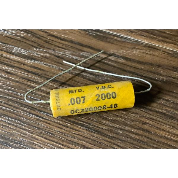 ビンテージ Pyramid PB Wax .007 2000v コンデンサ (電子部品)(在庫3)