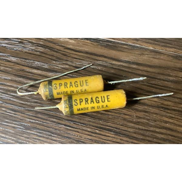 ビンテージ Sprague Wax .02 200v コンデンサ 実数値.027 マッチド2個 お勧...