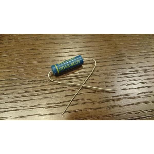 ビンテージ Ajax Blue Molded .0062 400v コンデンサ 新品 (ハイパス)(...