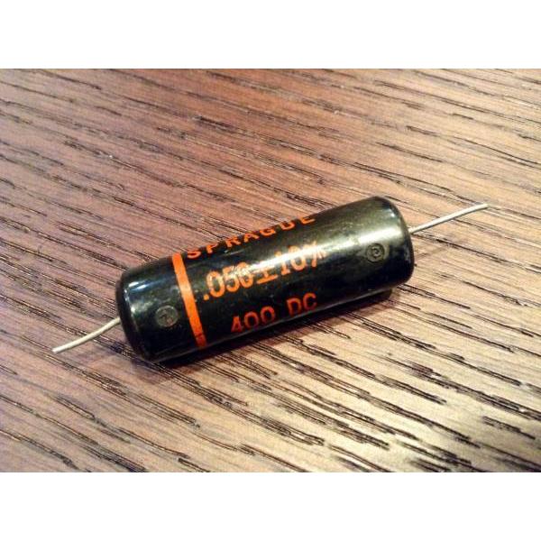ビンテージ Sprague Black Beauty .056 400v コンデンサ (シングル)(...