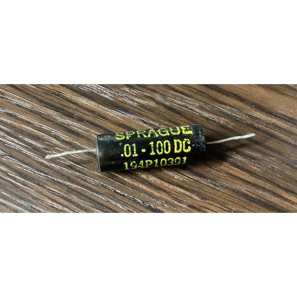 ビンテージ Sprague .01 100v コンデンサ Black Beauty お勧め 貴重 (...