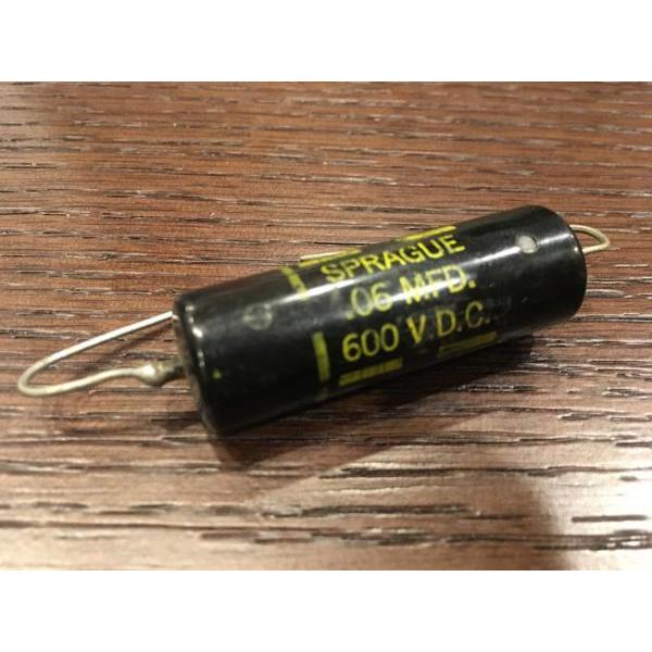 ビンテージ Sprague Black Beauty .06 600v コンデンサ 新品 (シングル...