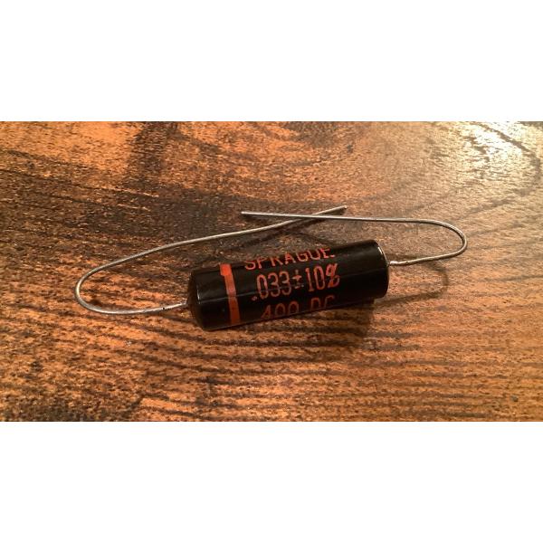 ビンテージ Sprague Black Beauty .033 400v コンデンサ 新品 貴重 お...