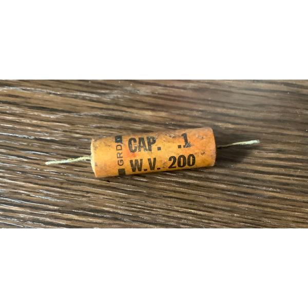 ビンテージ Dumont .1 200v Wax コンデンサ 貴重 (シングル/.1シングル)(在庫...