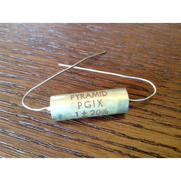 お得2個セット ビンテージ Pyramid .1 300v コンデンサ Vitamin Q 新品 (...