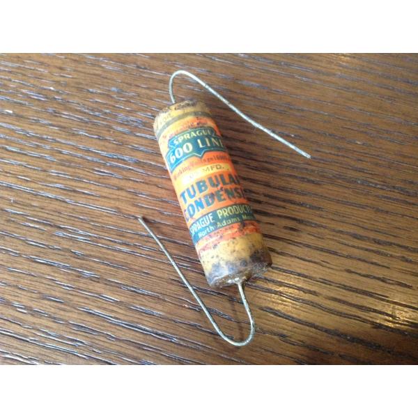 ビンテージ Sprague 600 Line Wax .05 1600v コンデンサ 新品 レア (...