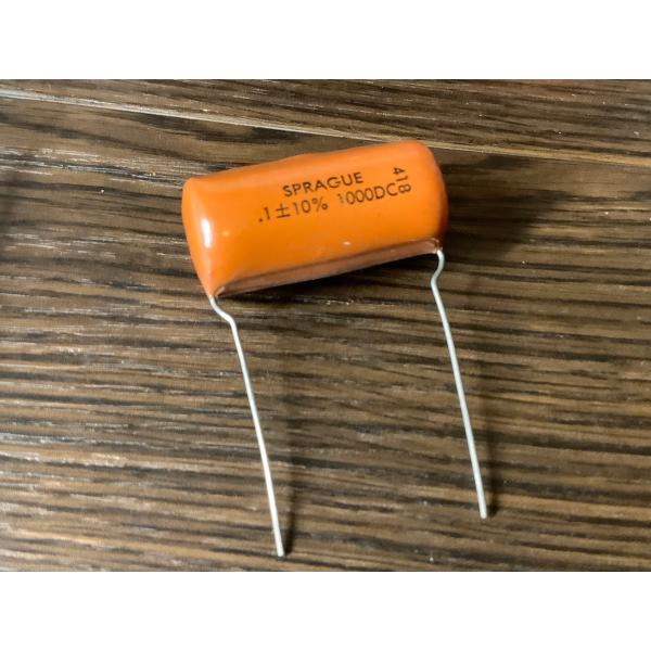 ビンテージ Sprague Orange Drop .1 1000v 新品 コンデンサ (シングル/...