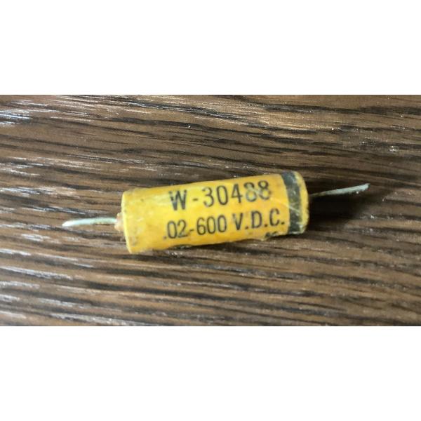 ビンテージ Sprague Wax .02 600v コンデンサ 実数値.022 ブランドナンバーの...
