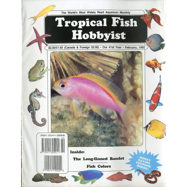 Tropical  Fish  Hobbyist (トロピカルフィッシュホビイスト）1992年2月号