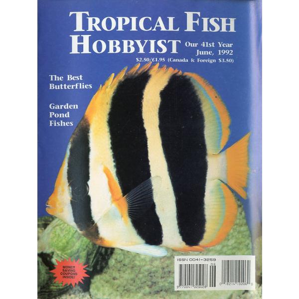 Tropical  Fish  Hobbyist (トロピカルフィッシュホビイスト）1992年6月号