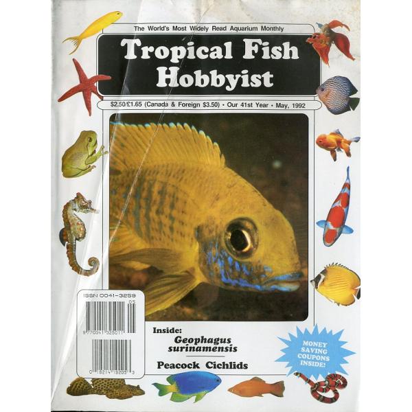 Tropical  Fish  Hobbyist (トロピカルフィッシュホビイスト）1992年5月号...