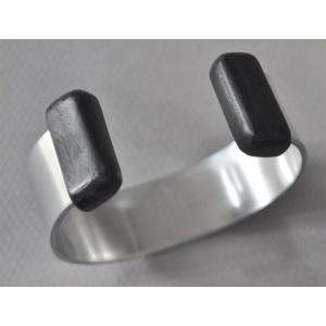 ナンタケットバスケット用の黒檀キャップのアルミバングル１９ｍｍ幅