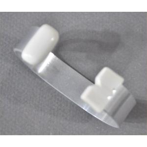 ナンタケットバスケット用のマンモス牙のMデザインアルミバングル１５ｍｍ幅