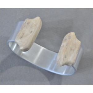 ナンタケットバスケット用のバーズアイメイプルキャップのアルミバングル１９ｍｍ幅