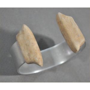 バーズアイメイプルキャップのアルミバングル１７ｍｍ幅