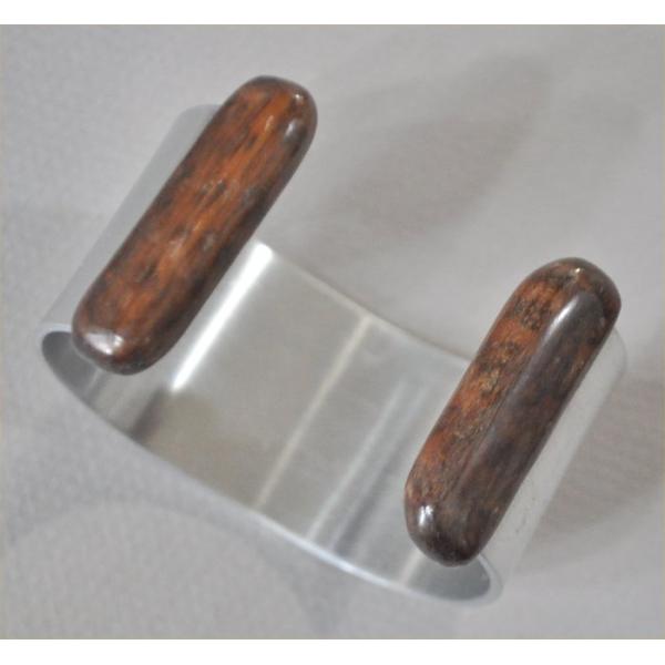 ナンタケットバスケット用のスネークウッドキャップのアルミバングル３１ｍｍ幅