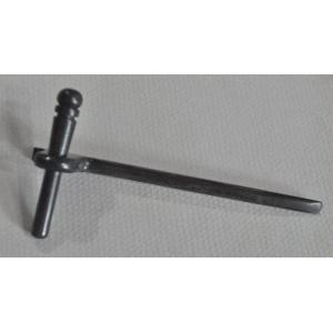 ナンタケットバスケット用の黒檀のロングハスプとペグのセット