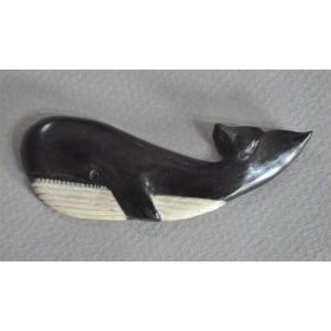 ナンタケットバスケットのクジラとハート3個オーナメント