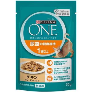 ピュリナ ワン キャットフード キャット パウチ 尿路の健康維持 1歳以上 チキン グレービー仕立て 70g×12個