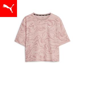 プーマ レディース 半袖Tシャツ PUMA ウィメンズ トレーニング TRAIN FAVORITE AOP クロップ Tシャツ｜puma