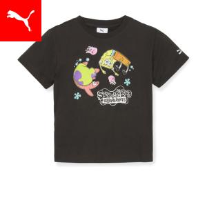 『2223日ボーナスストア最大10倍』 プーマ キッズ 半袖Tシャツ PUMA キッズ PUMA x スポンジボブ 半袖 Tシャツ 104-164cの商品画像